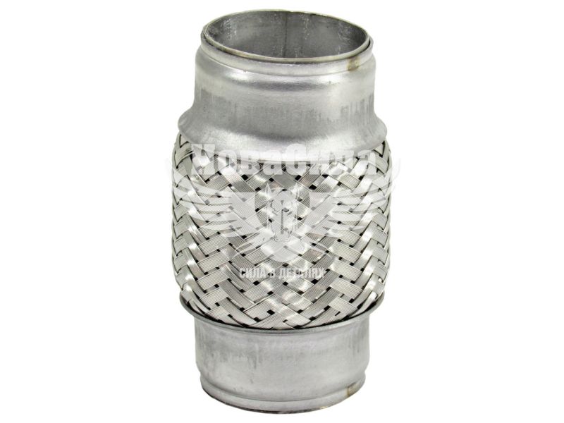 Гофра глушника 40х100мм. 3-х шарова (EuroEx) (довгий фланець) (40X100)