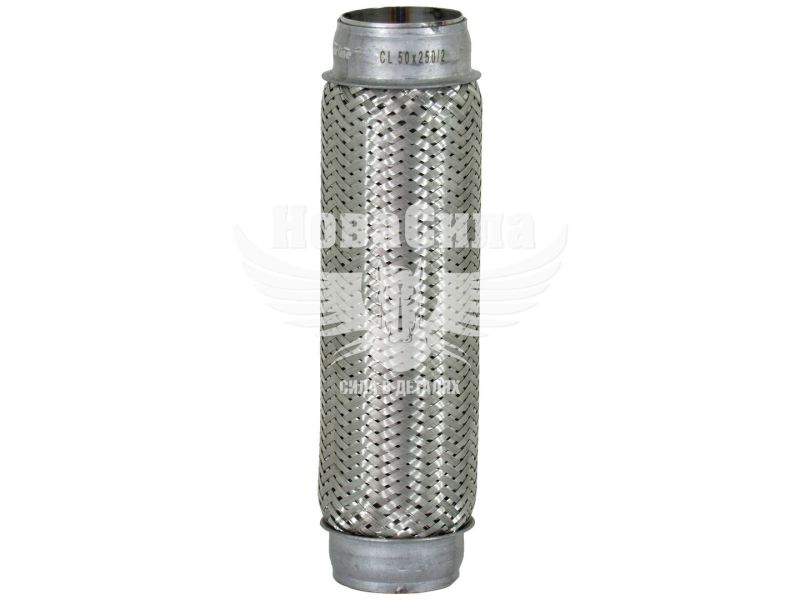 Гофра глушника 50х250мм. 2-х шарова (CarLine) (довгий фланець) (CL 50х250 /2)