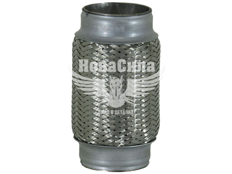 Гофра глушника 60х150мм. 3-х шарова (CarLine) (довгий фланець) (CL  60x150)
