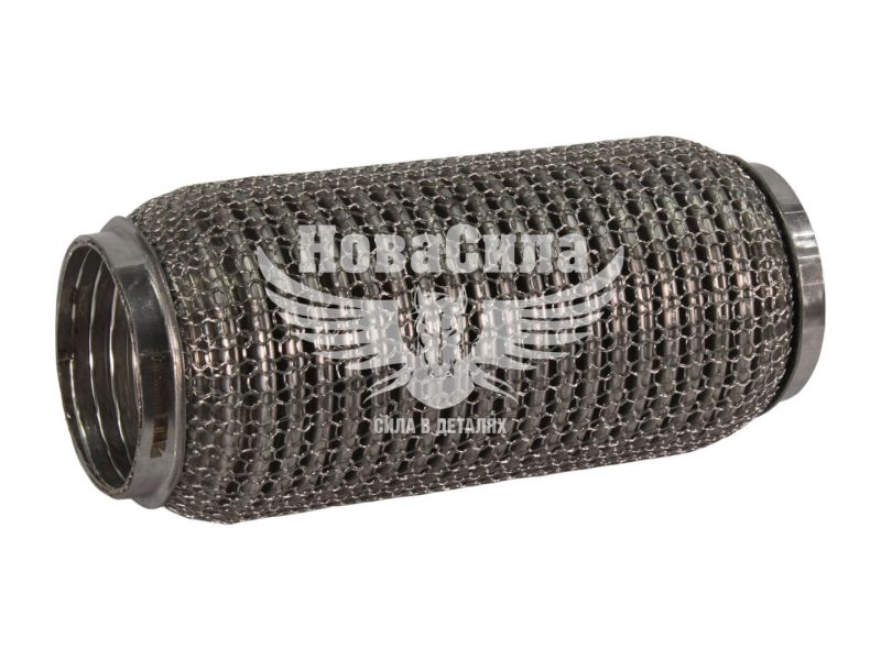 Гофра глушника 64х200мм. 3-х шарова Interlock, кольчуга (Walline) (короткий фланець) (WL 64х200  VW-OE)