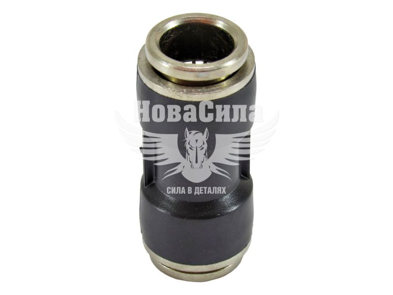 З'єднувач аварійний трубки ПВХ прямий пластик+метал 14х14мм. (Rider) (01.02.106)