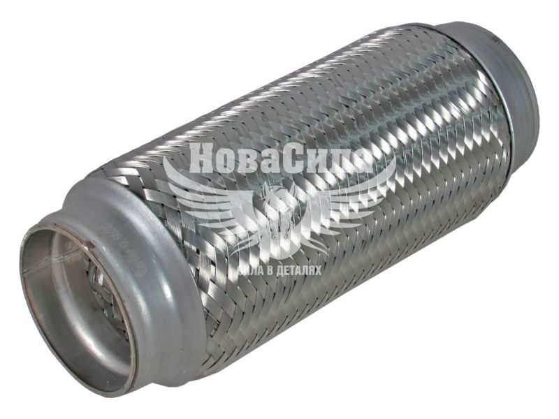 Гофра глушника 64х220мм. 3-х шарова (CarLine) (довгий фланець) (CL  64x220)