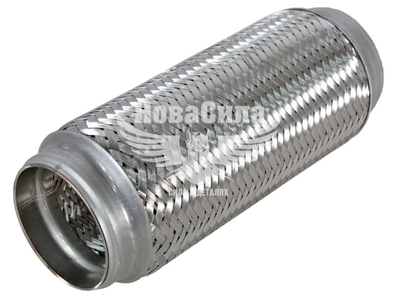 Гофра глушника 75х250мм. 3-х шарова (CarLine) (довгий фланець) (CL 75х250)