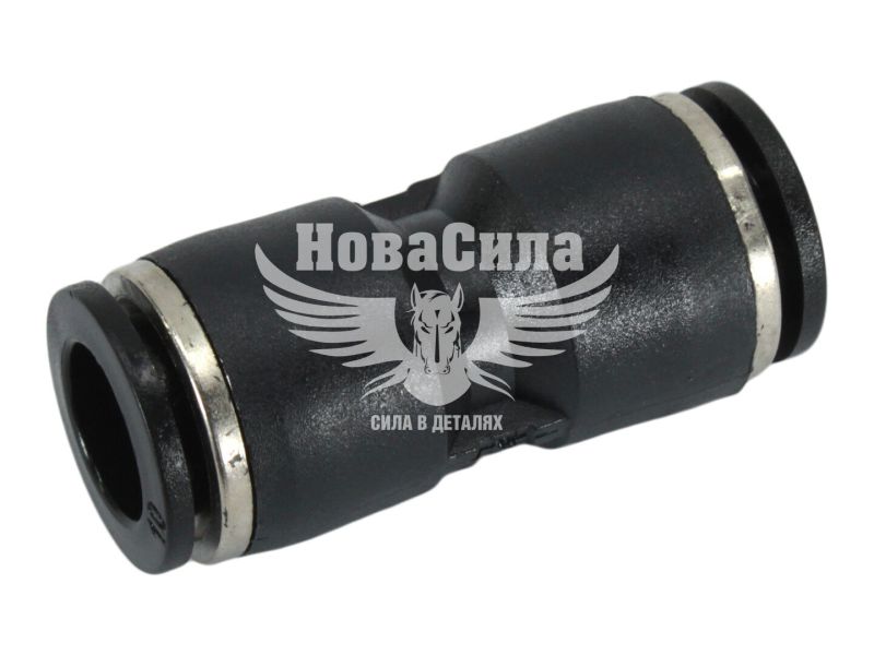 З'єднувач аварійний трубки ПВХ прямий пластик 10х10мм. (Rider) (RD 01.02.72)