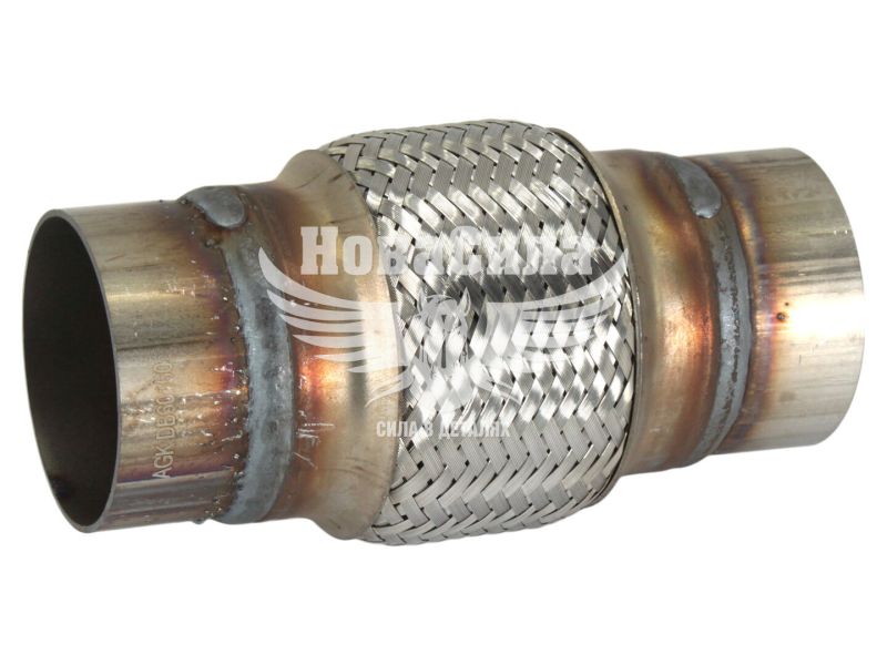 Гофра глушника 60х100/160мм. 3-х шарова (AGK) (довгий фланець) (DB60160)