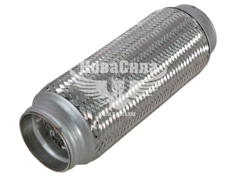Гофра глушника 64х250мм. 3-х шарова (CarLine) (довгий фланець) (CL 64х250)
