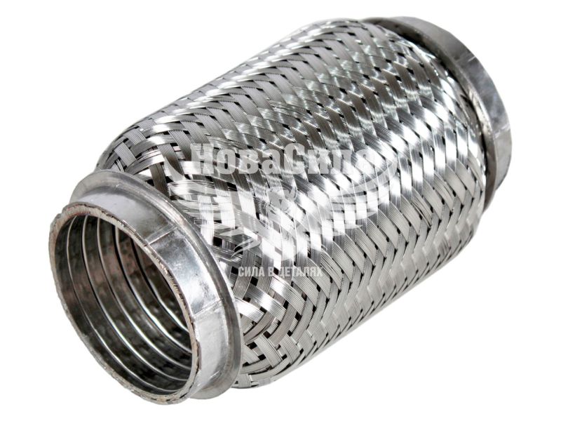 Гофра глушника 50х120мм. 3-х шарова Interlock (CarLine) (короткий фланець) (CL  50x120 VW)