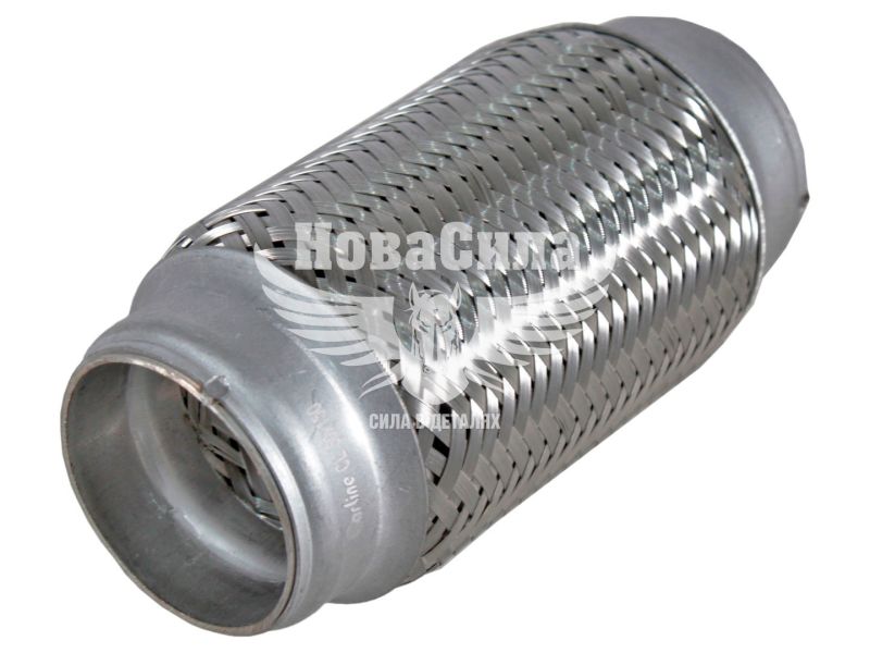 Гофра глушника 50х150мм. 3-х шарова (CarLine) (довгий фланець) (CL 50х150)