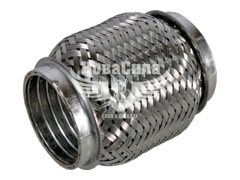 Гофра глушника 55х100мм. 3-х шарова Interlock (CarLine) (короткий фланець) (CL  55x100 VW)