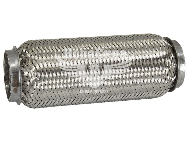 Гофра глушника 50х200мм. 3-х шарова Interlock, (AGK) (короткий фланець) (I50200)