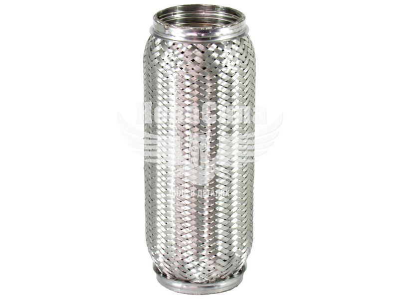Гофра глушника 90х300мм. 2-х шарова Interlock (EuroEx) (короткий фланець) (90X300)
