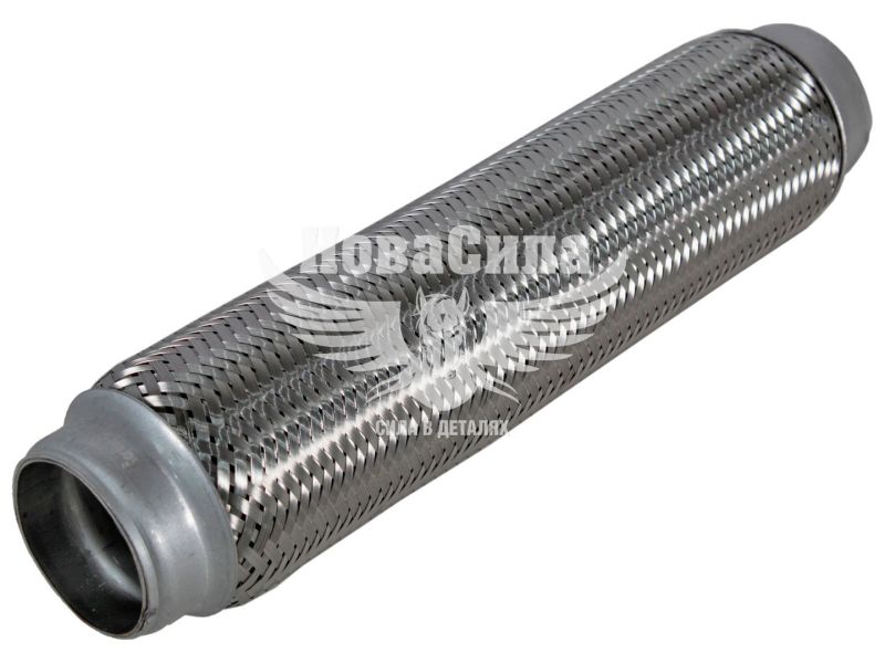Гофра глушника 50х320мм. 3-х шарова (CarLine) (довгий фланець) (CL 50х320)