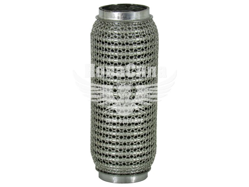 Гофра глушника 50х200мм. 3-х шарова Interlock, кольчуга (Walline) (короткий фланець) (WL 50х200  VW-OE)