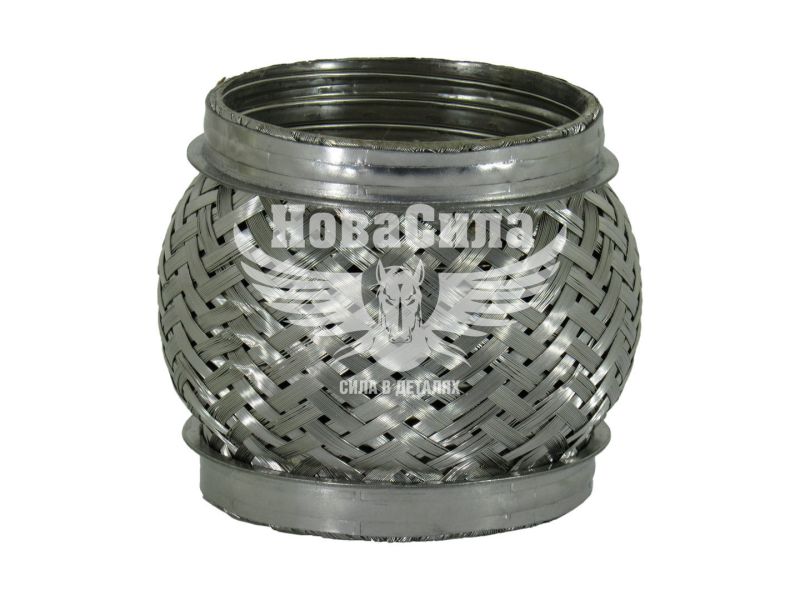 Гофра глушника 90х100мм. 3-х шарова Interlock (CarLine) (короткий фланець) (CL  90x100 VW)
