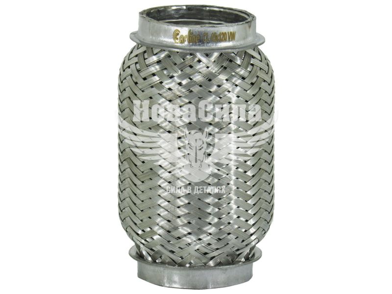 Гофра глушника 45х120мм. 3-х шарова Interlock (CarLine) (короткий фланець) (CL  45x120 VW)