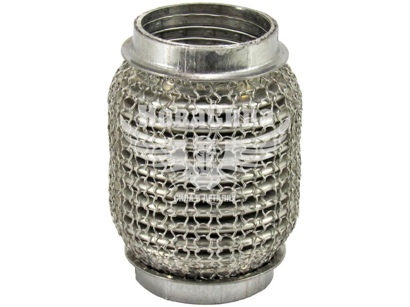 Гофра глушника 45х100мм. 3-х шарова Interlock, кольчуга (Walline) (короткий фланець) (WL 45x100 VW-OE)