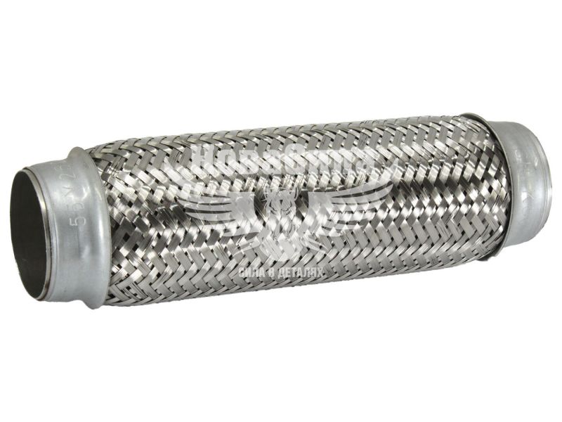 Гофра глушника 55х250мм. 3-х шарова (Shikoo) (довгий фланець) (55х250)