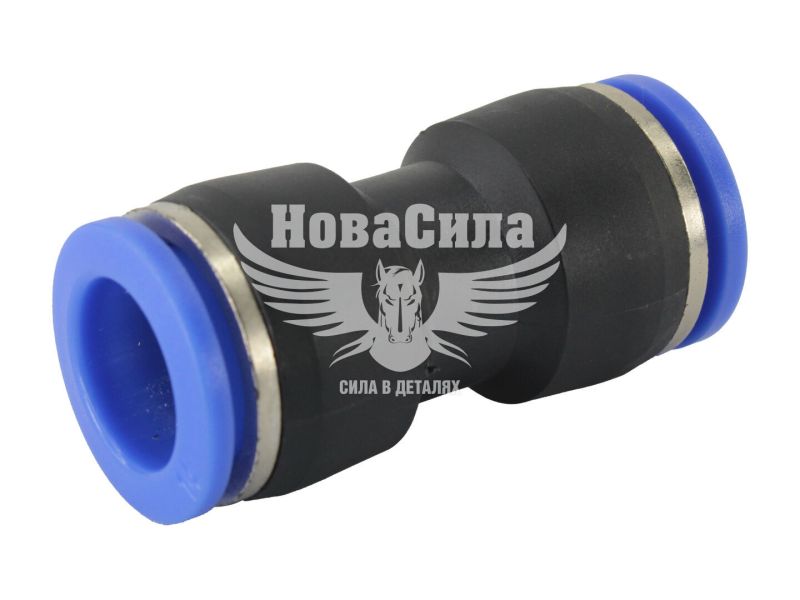 З'єднувач аварійний трубки ПВХ прямий пластик 14х14мм. (Skadi) ()