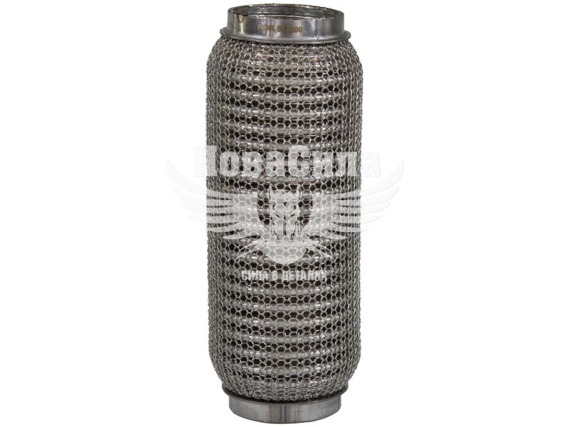 Гофра глушника 50х200мм. 3-х шарова Interlock, кольчуга (AGK) (короткий фланець) (M50200)