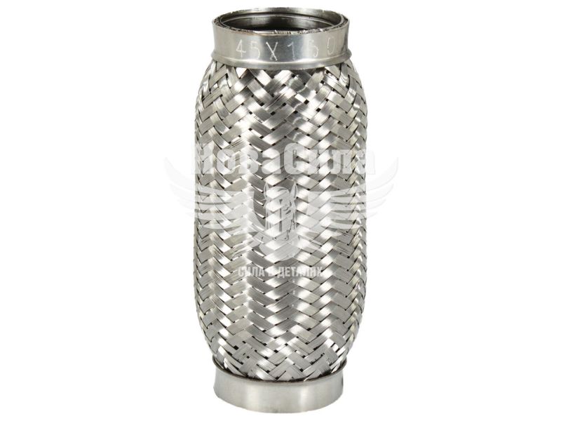 Гофра глушника 45х150мм. 3-х шарова Interlock, (Shikoo) (короткий фланець) (45X150 VW)