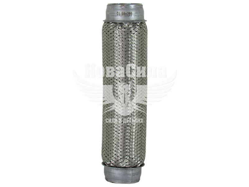 Гофра глушника 50х280мм. 3-х шарова (CarLine) (довгий фланець) (CL 50х280)