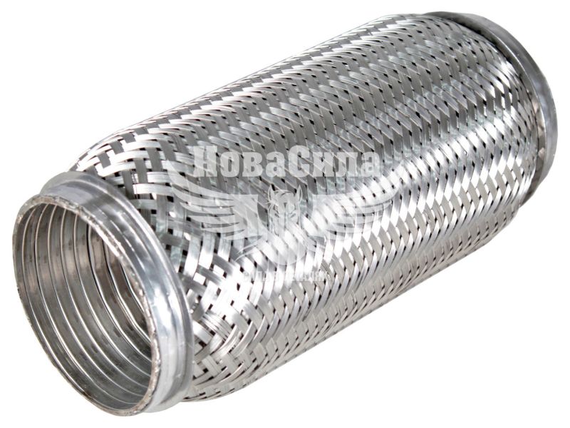 Гофра глушника 90х250мм. 3-х шарова Interlock (CarLine) (короткий фланець) (CL  90x250 VW)