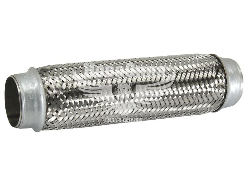Гофра глушника 55х280мм. 3-х шарова (Shikoo) (довгий фланець) (55х280)