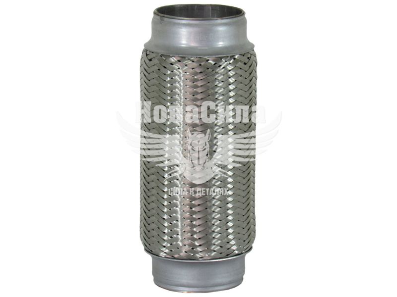 Гофра глушника 45х200мм. 2-х шарова (CarLine) (довгий фланець) (CL  45x200/2)