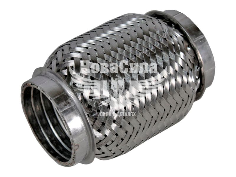 Гофра глушника 45х100мм. 3-х шарова Interlock (CarLine) (короткий фланець) (CL  45x100 VW)