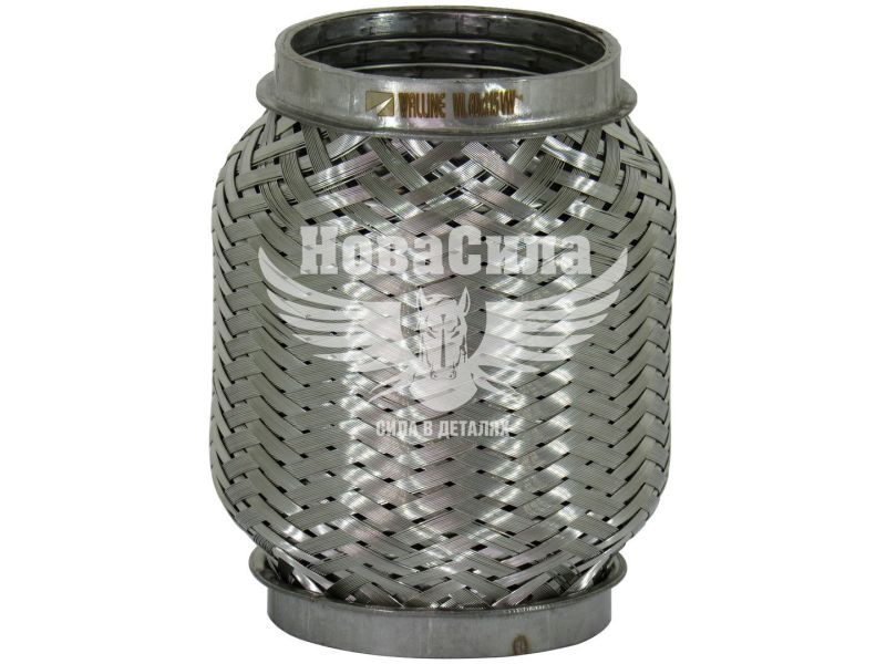 Гофра глушника 60х115мм. 3-х шарова Interlock, (Walline) (короткий фланець) (WL 60х115 VW)
