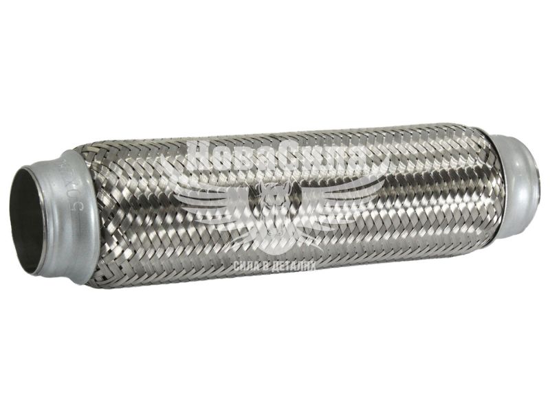 Гофра глушника 50х280мм. 3-х шарова (Shikoo) (довгий фланець) (50х280)