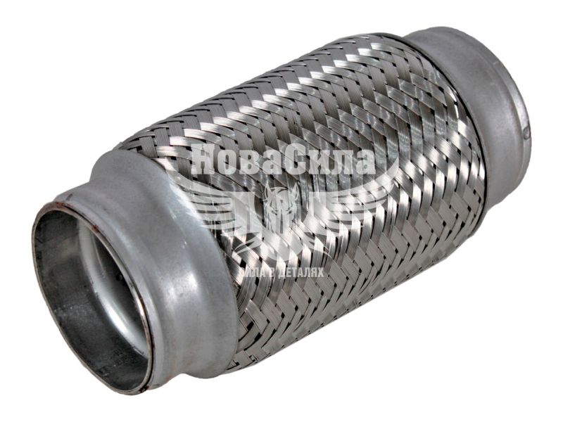 Гофра глушника 40х200мм. 3-х шарова (CarLine) (довгий фланець) (CL 40х200)