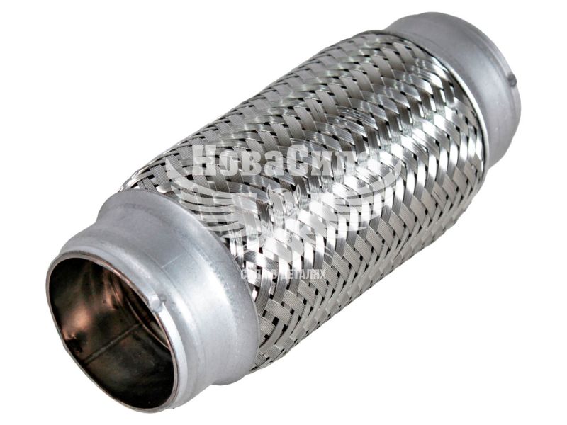 Гофра глушника 45х150мм. 2-х шарова (CarLine) (довгий фланець) (CL  45x150/2)