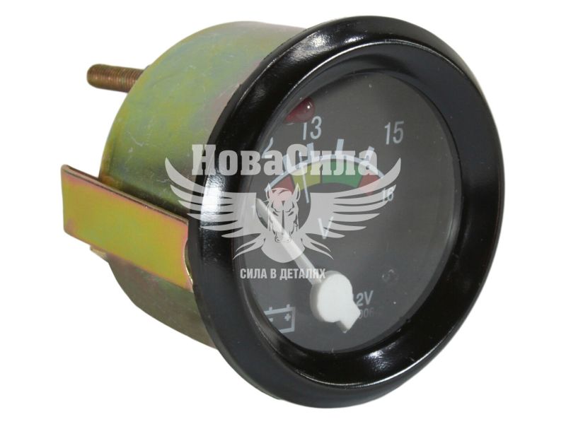 Датчик вольтметр МТЗ в панель приб. 12V (Skadi) (ЭИ 8006-2)