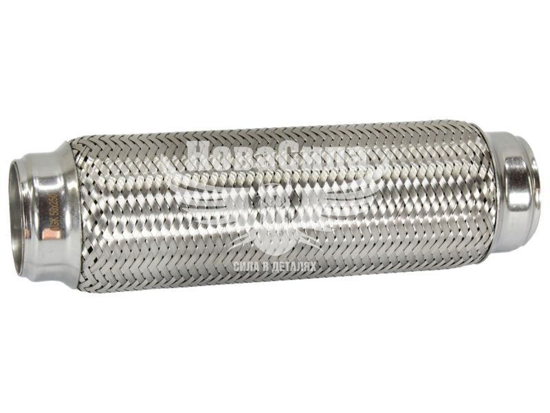 Гофра глушника 50х250мм. 3-х шарова (AGK) (довгий фланець) (A50250)