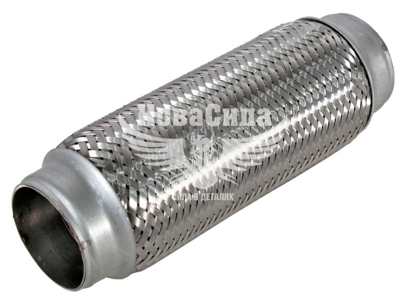 Гофра глушника 55х220мм. 2-х шарова (CarLine) (довгий фланець) (CL 55х220 /2)