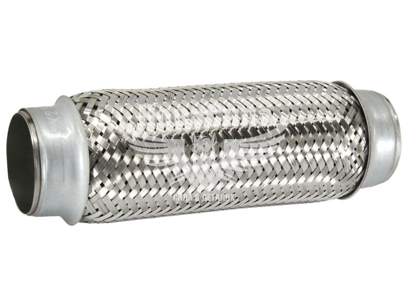 Гофра глушника 55х230мм. 3-х шарова (Shikoo) (довгий фланець) (55х230)