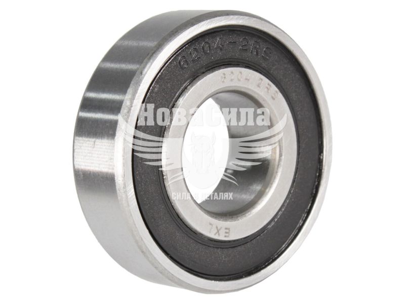 Підшипник шариковий 180204 6204-2RS (EXL) (47х20х14) рул. упр. ГАЗ, вентилятор Т-25 (180204 "6204-2RS")