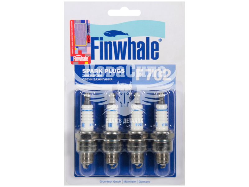 Свіча запалювання коротка (Finwhale) F702 1 кон. ключ 21 (24, 2410-Газ 402дв.) (F702)