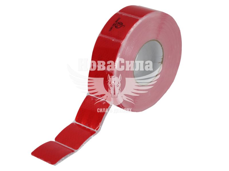 Світловідображаюча стрічка для тенту сегментована (Skadi) червона 55мм. (5.5cm*50m)
