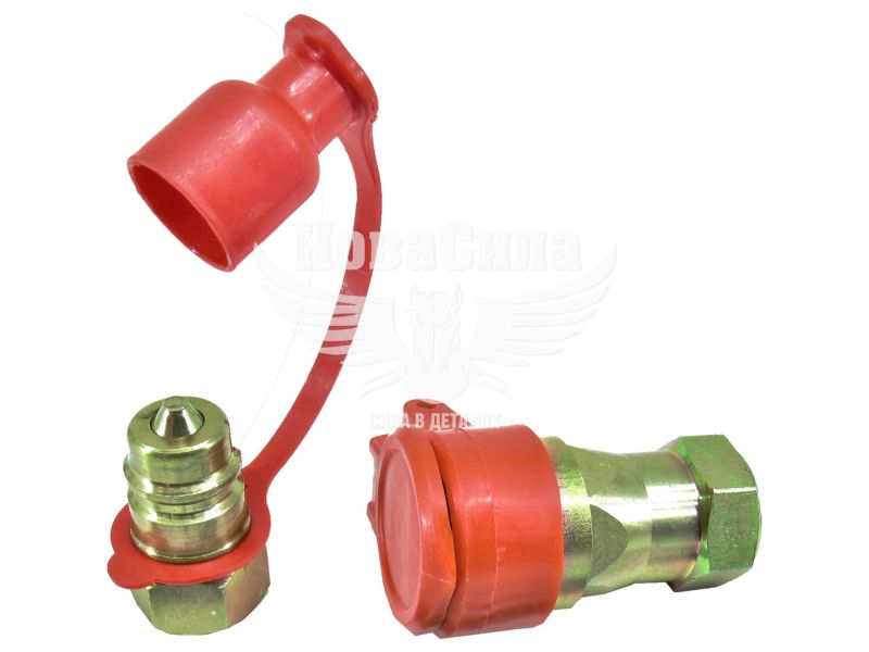 Швидкороздільне зєднання M22x1.5 червоне (Skadi) (повітряної системи) з кришкою