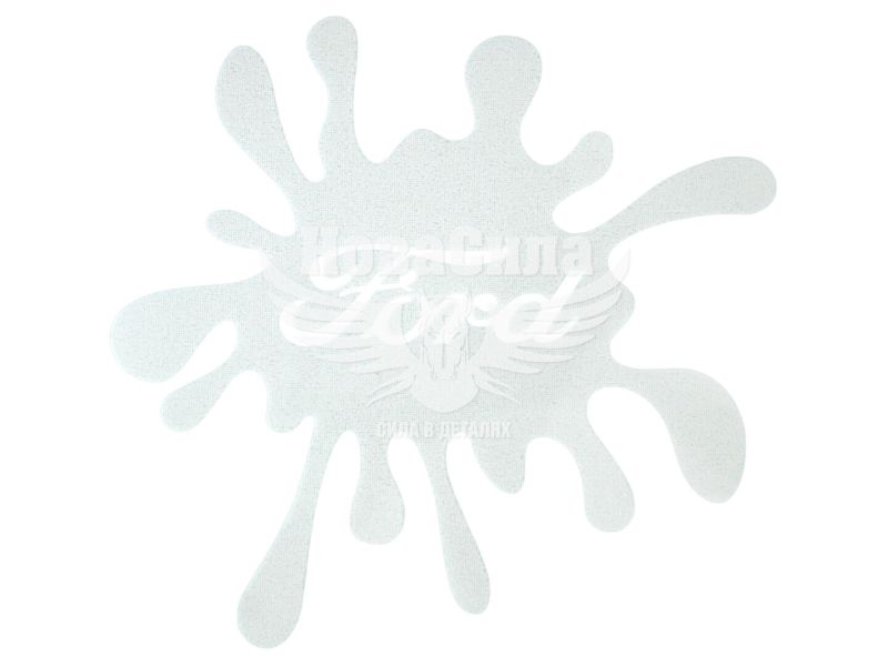 Наклейка Клякса Ford (біла) 12х11 (105-15)