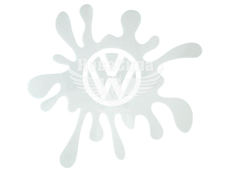 Наклейка Клякса Volkswagen (біла) 12х11 (105-1)
