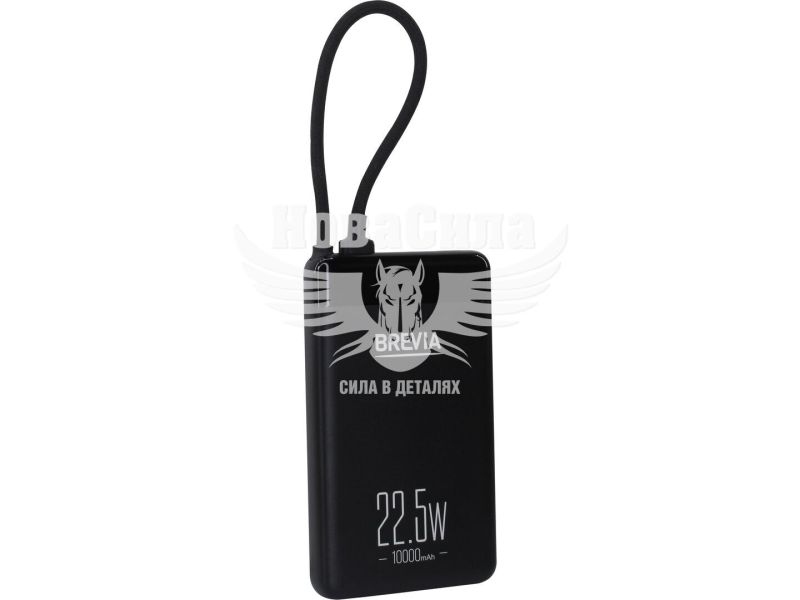 Портативний зарядний пристрій 10000mah (Brevia) 22,5W Li-Pol, LCD, Type-C, SuperSlim (45550SMB)