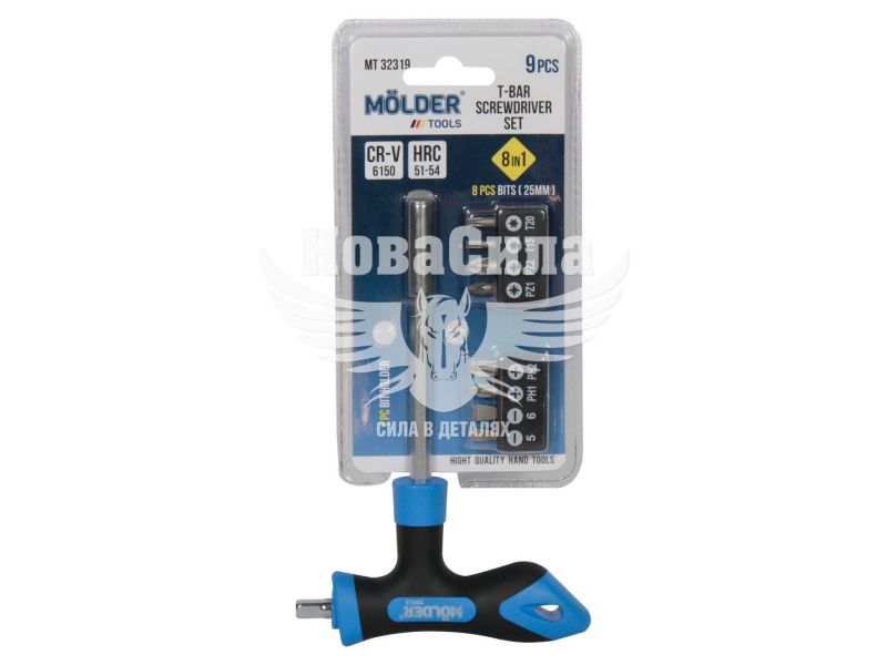Викрутка Т-образна (Molder Tools) -/+ 9в1 (MT32319)