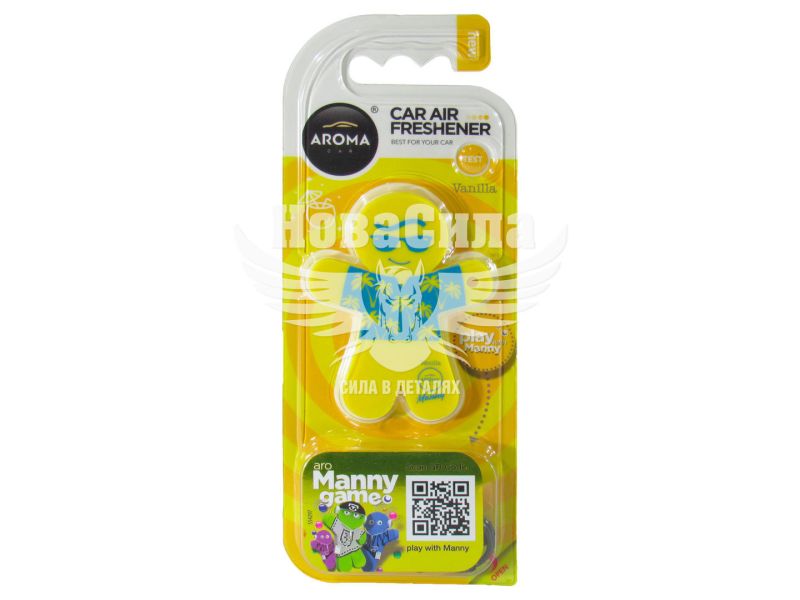 Ароматизатор (Aroma Car) Car Manny Vanilla (полімерний на дефлектор) (92997)