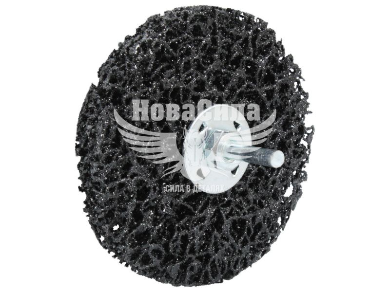 Круг зачисний нетканий з тримачем (TITAN Abrasive) 100мм. (чорний) м'який (TA100463)