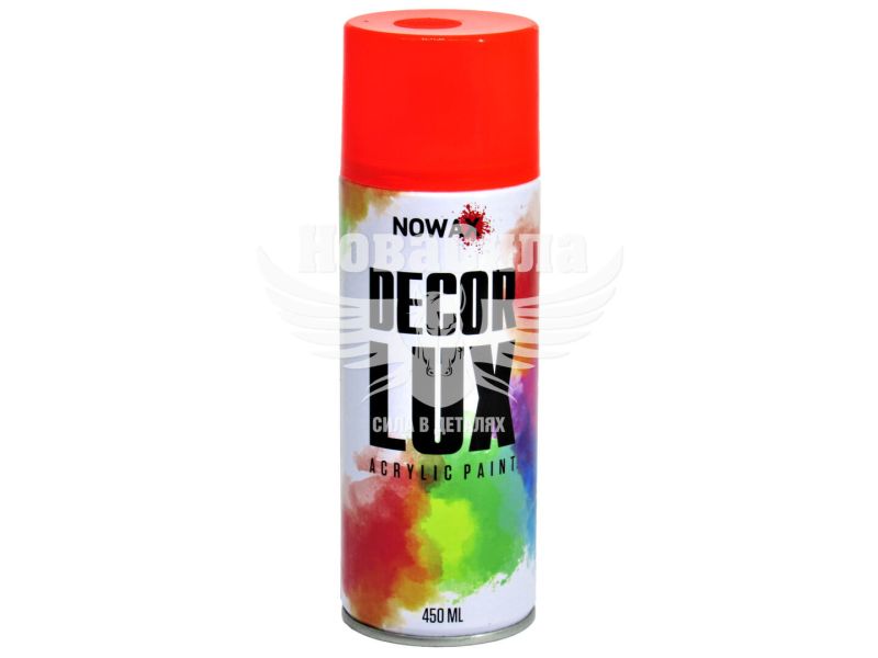 Фарба-спрей флуоресцентна (Nowax) Decor Lux Помаранчева 450мл. (NX48047/NX65047)