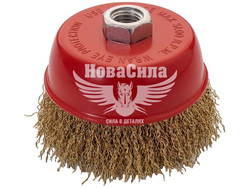 Щітка торцева з гофрованого дроту WERK 125 мм M14 (WE107125/7132651) (40381)