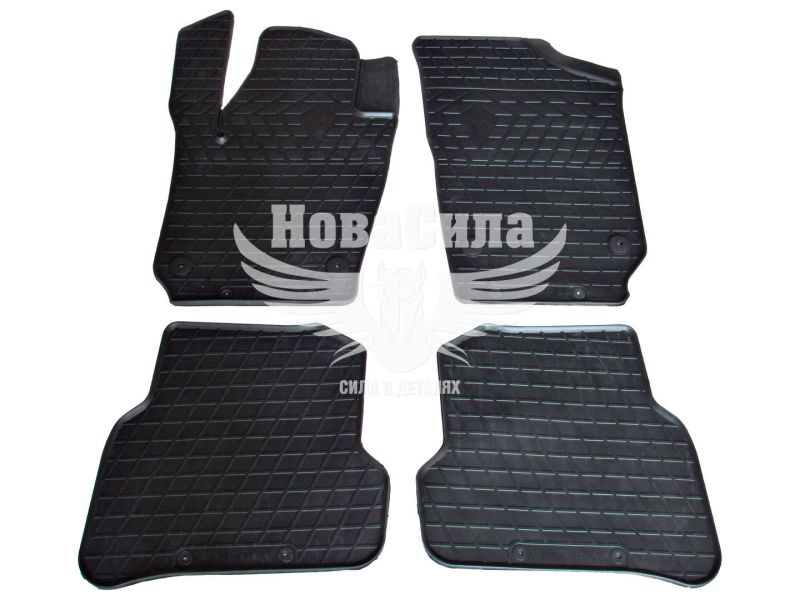 Автокилимки в салон VW Polo з09-17р.в. хетчбек (Stingray) (гумові) кт.-4шт. (Seat Ibiza з08р.в.) (1024314)